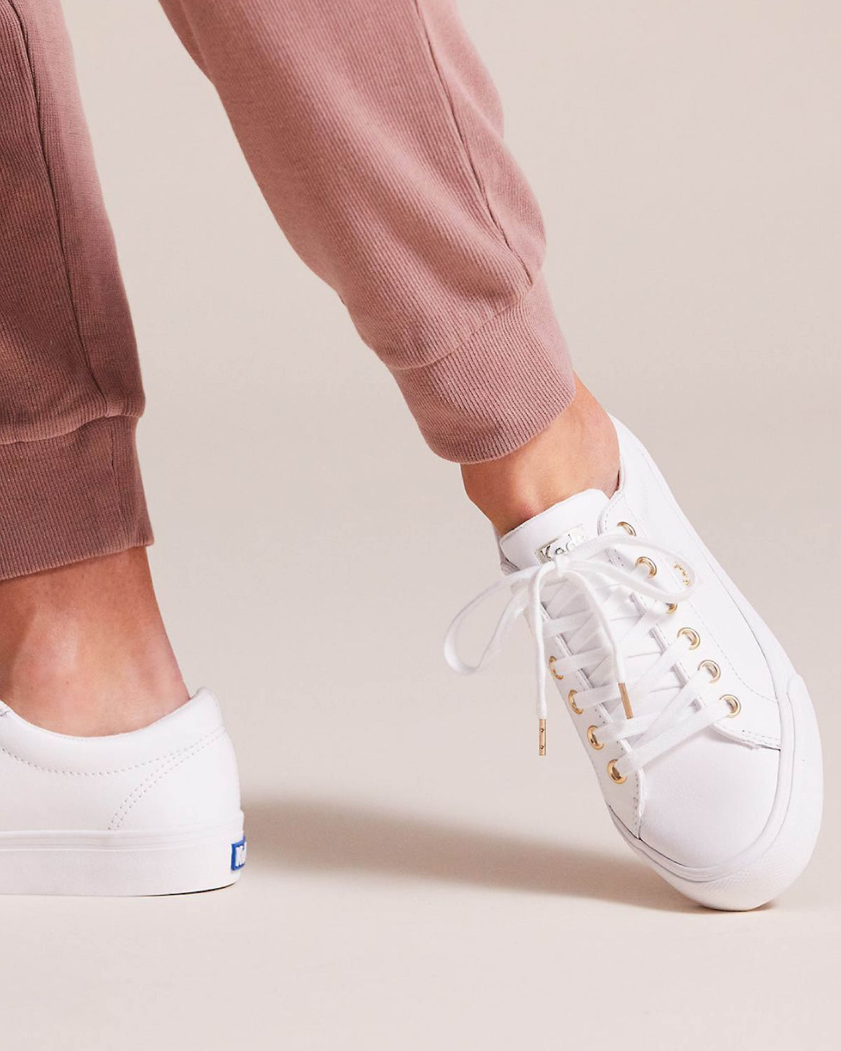 JUMP KICK LEATHER WHITE/GOLD