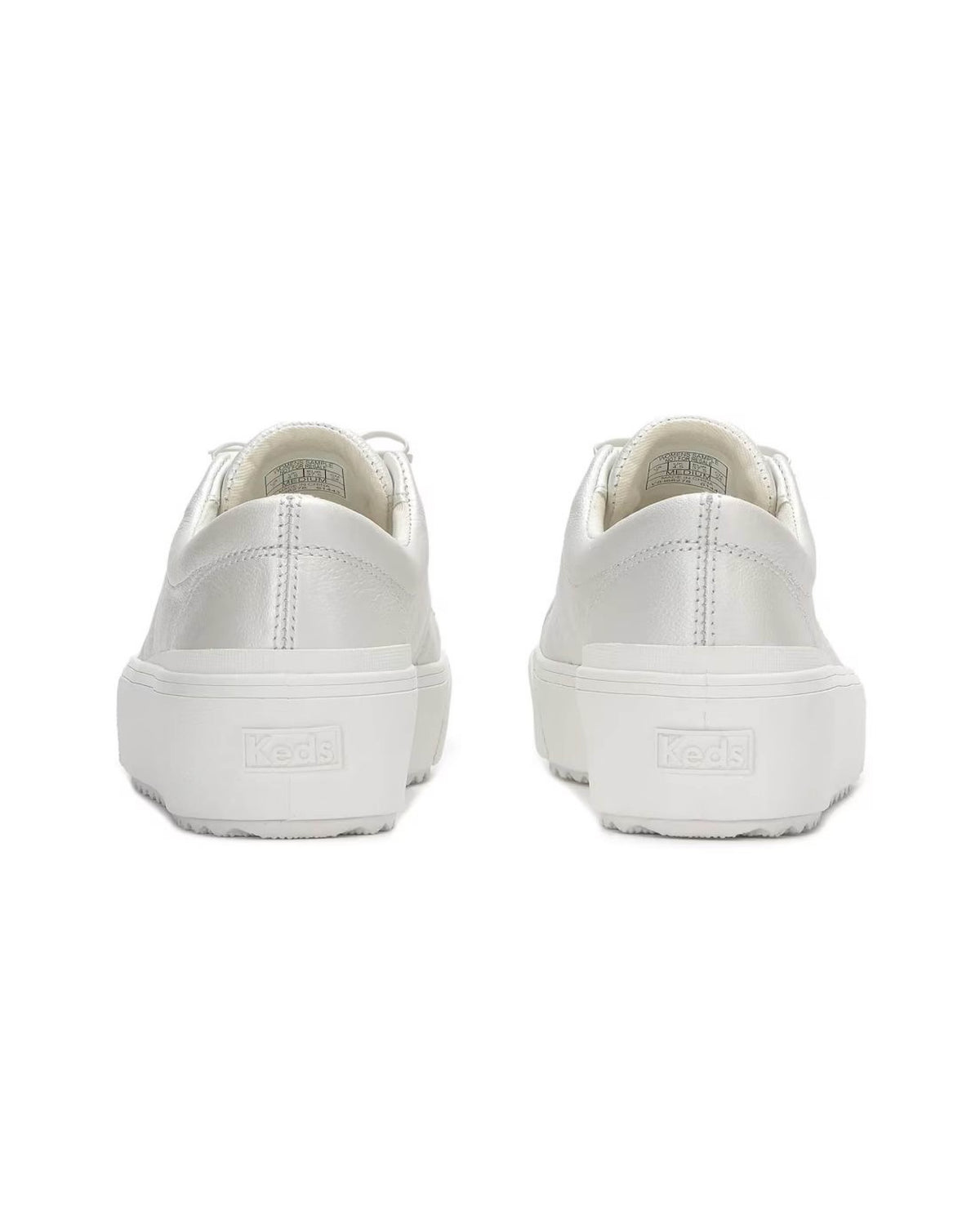 REMI MINI BOW PEAR LEATHER WHITE