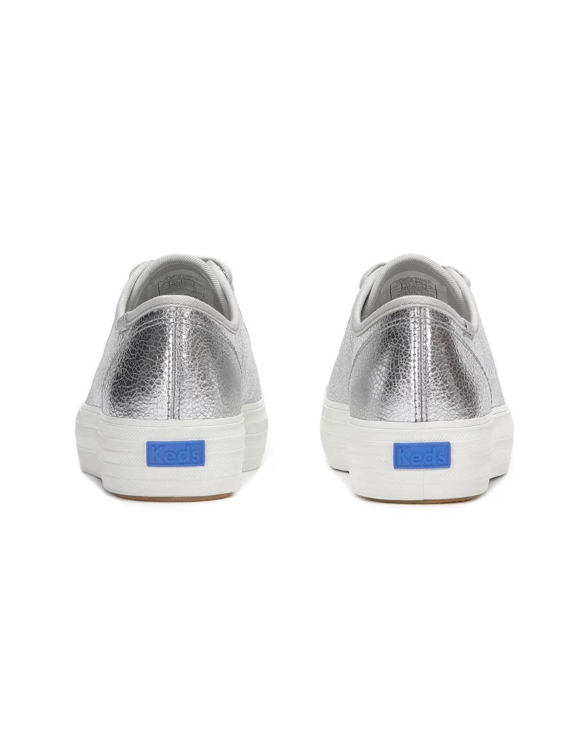 TRIPLE KICK METALLIC LEATHER SILVER