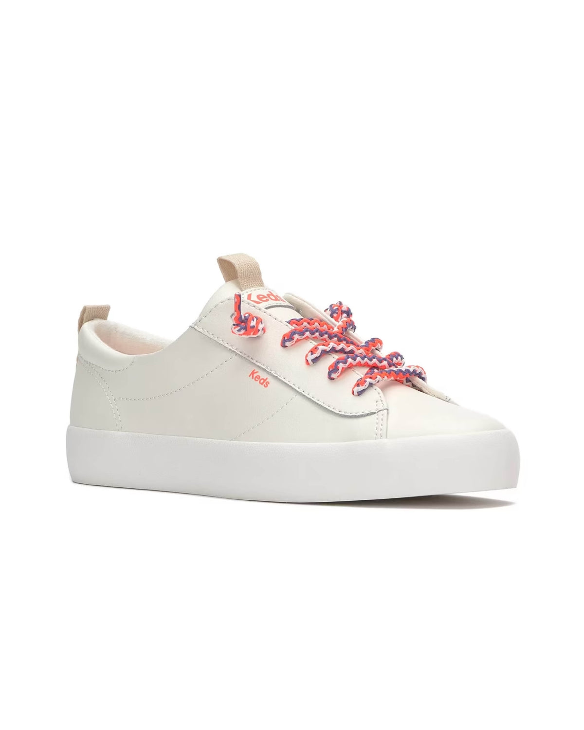 KICKBACK LEATHER ROUND LACES WHITE CREME