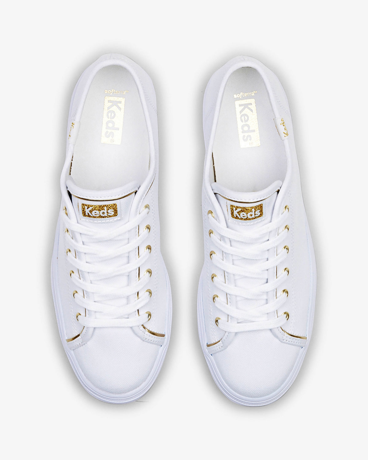 TRIPLE UP CANVAS PIPING WHITE/GOLD