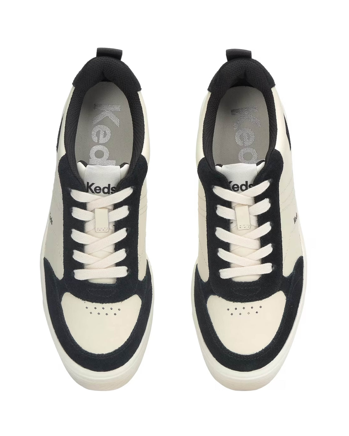 SKYLER LEATHER SUEDE CREME BLACK