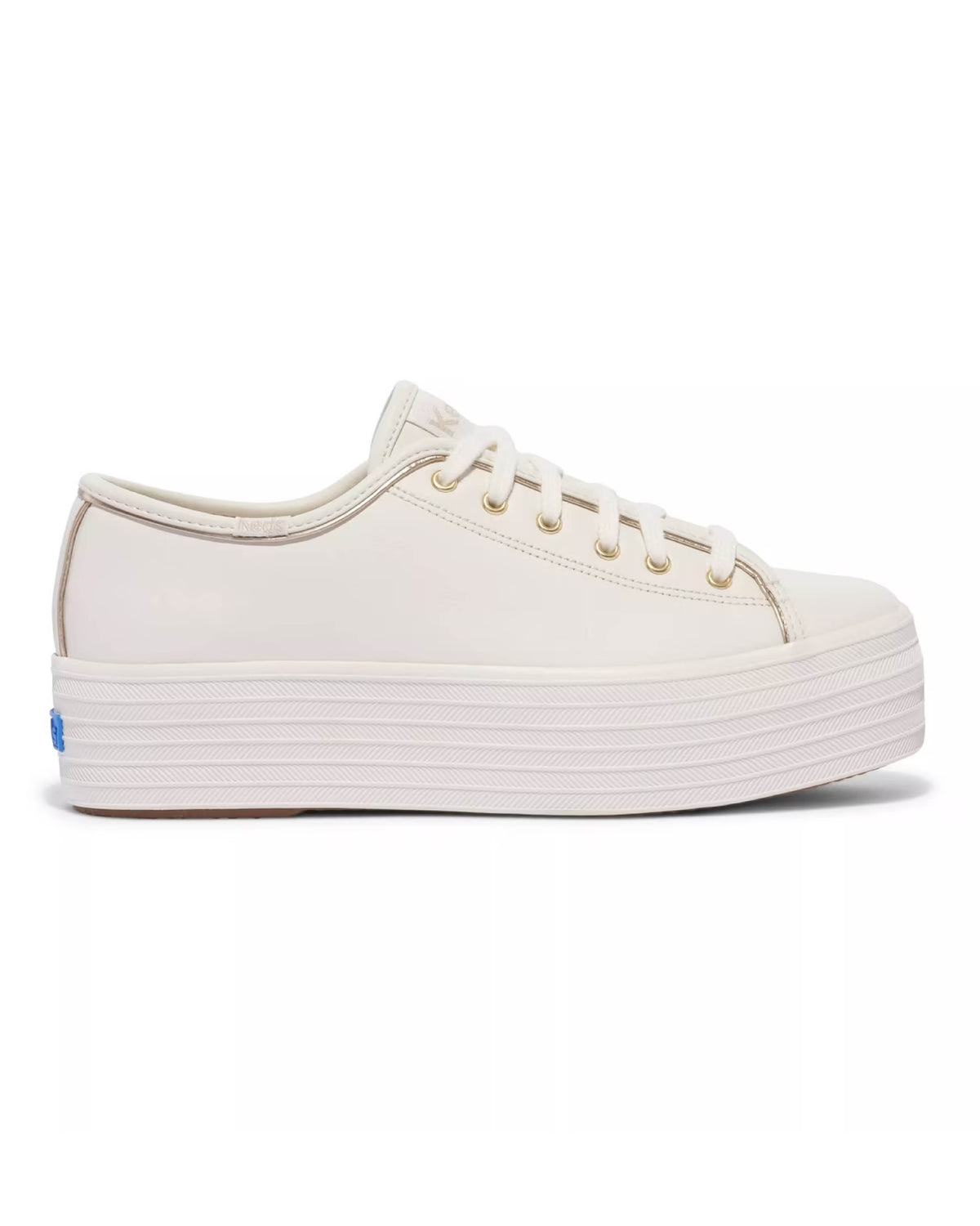 TRIPLE UP LEATHER WHITE/GOLD