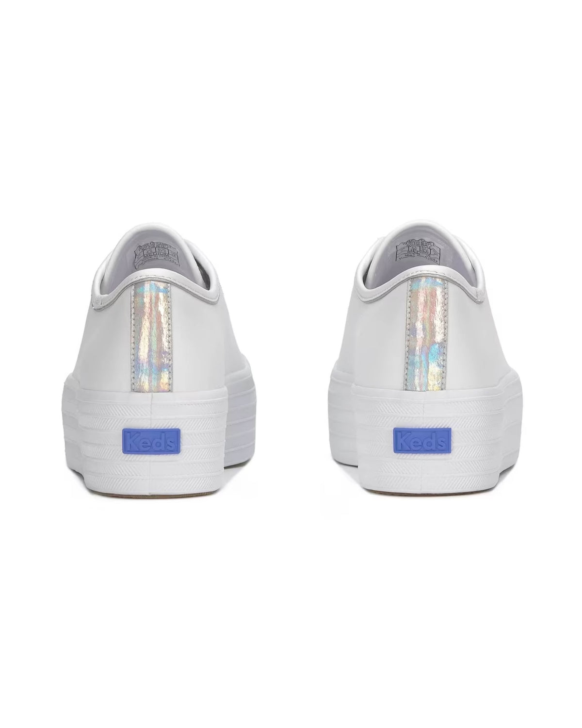 TRIPLE UP LEATHER WHITE IRREDESCENT