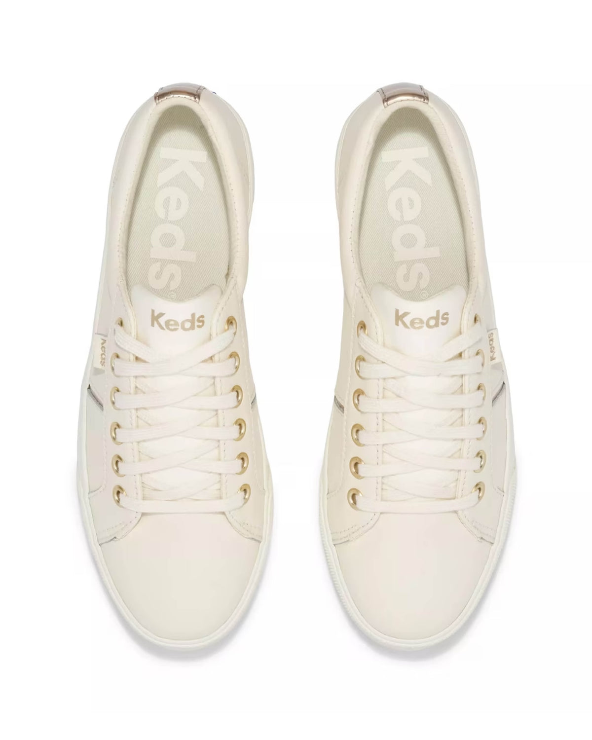 JUMP KICK DUO LEATHER METALLIC POP WHITE