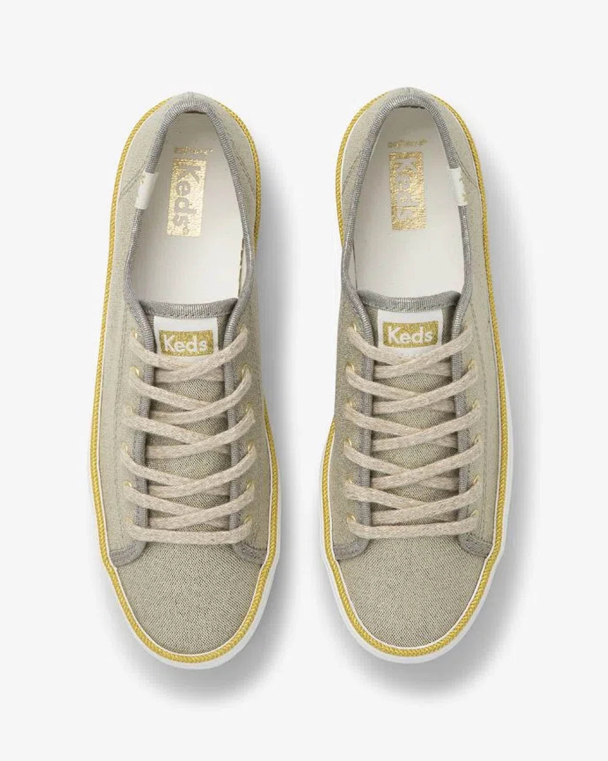 TRIPLE KICK METALLIC CANVAS GOLD