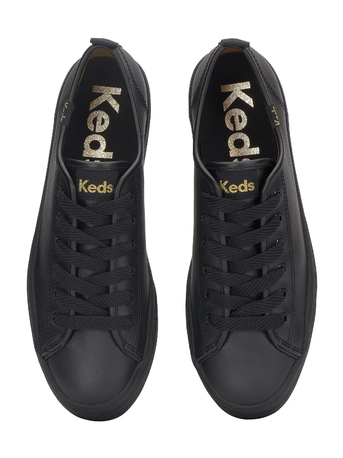 TRIPLE UP LEATHER BLACK