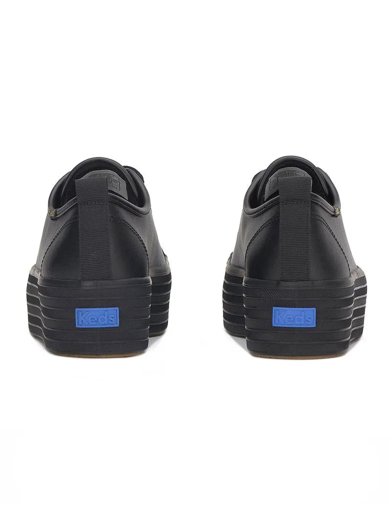TRIPLE UP LEATHER BLACK