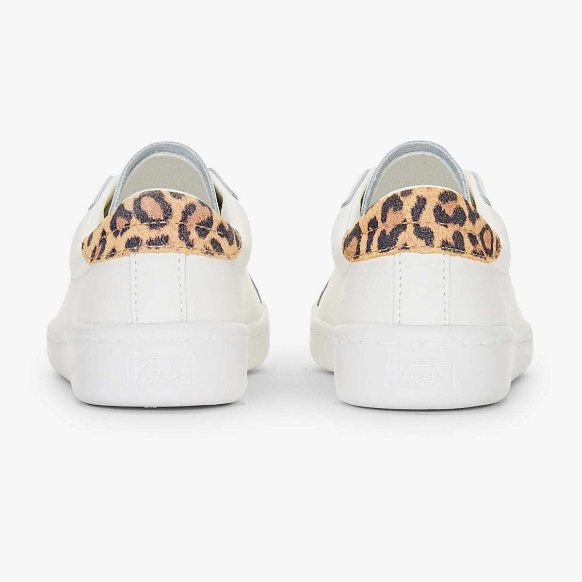 ACE LEATHER LEO HEEL WHITE LEOPARD