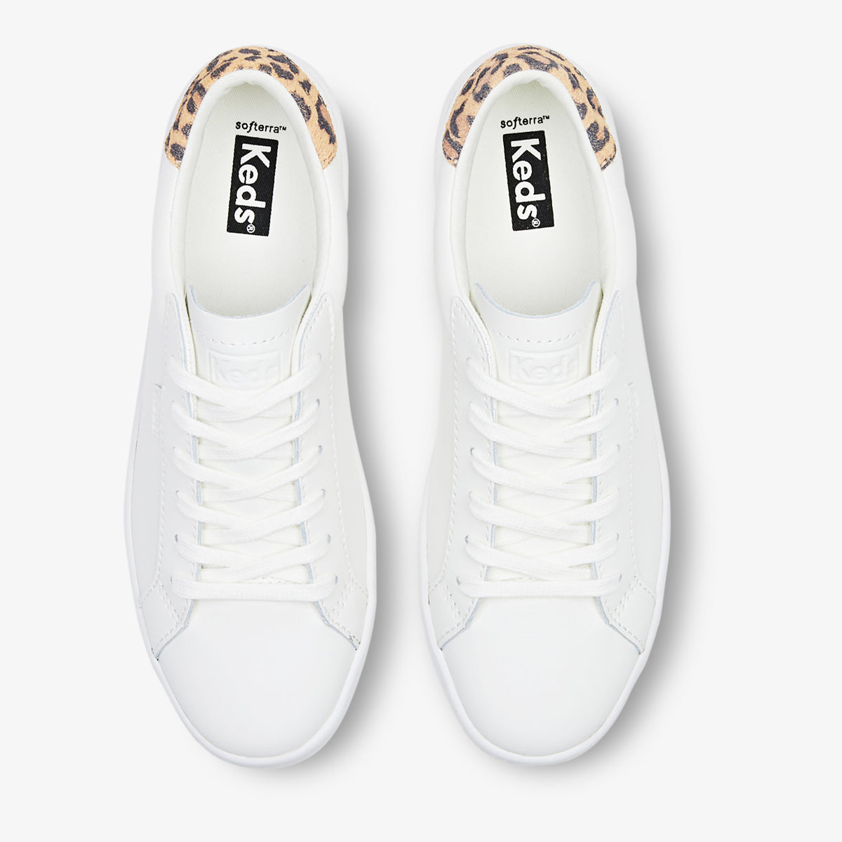 ACE LEATHER LEO HEEL WHITE LEOPARD