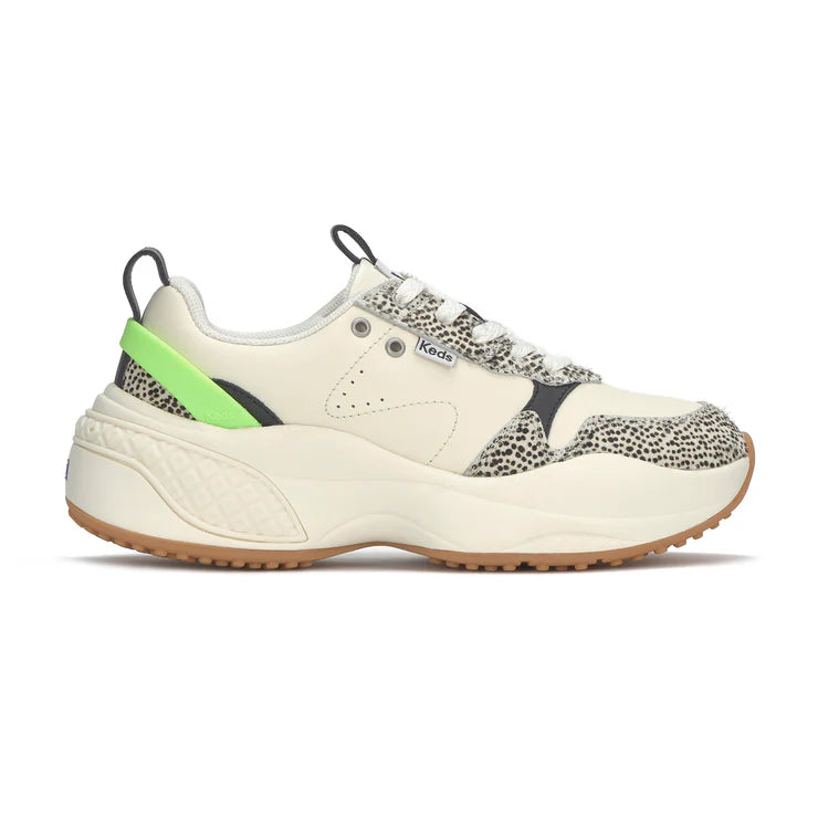 CROSS CITY TRAINER CREME/PRINT/GREEN