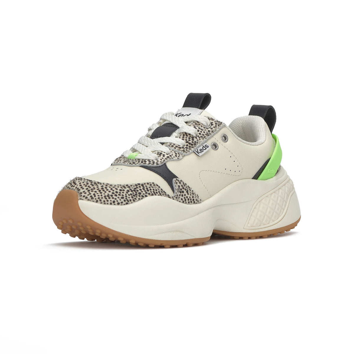 CROSS CITY TRAINER CREME/PRINT/GREEN