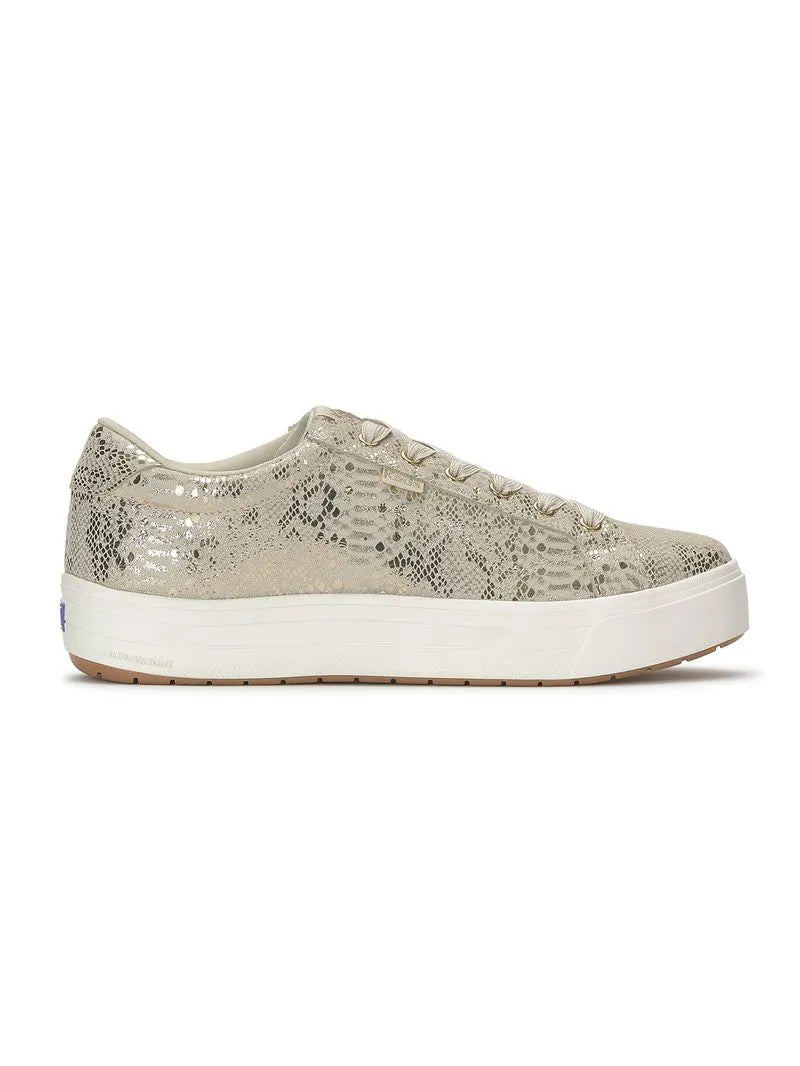 PARK METALLIC SNAKE FOIL SUEDE GOLD