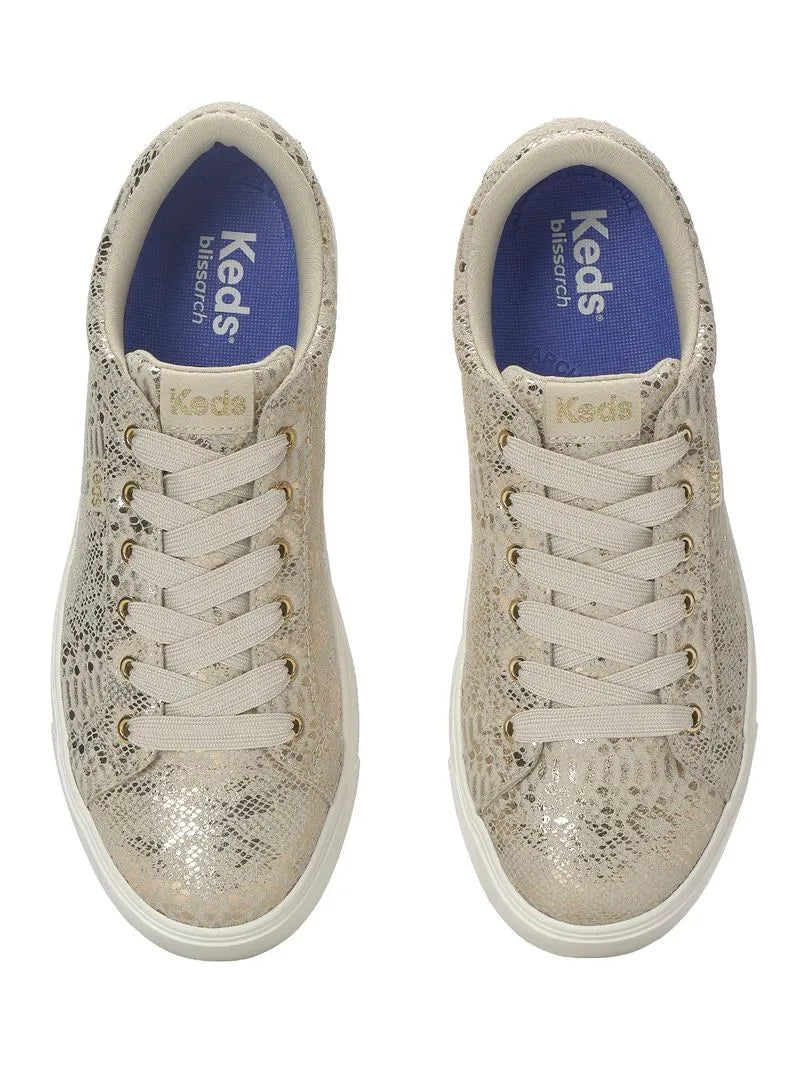 PARK METALLIC SNAKE FOIL SUEDE GOLD