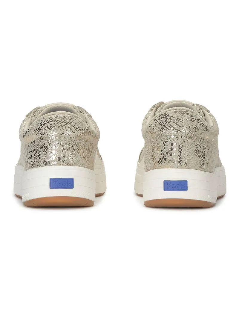 PARK METALLIC SNAKE FOIL SUEDE GOLD